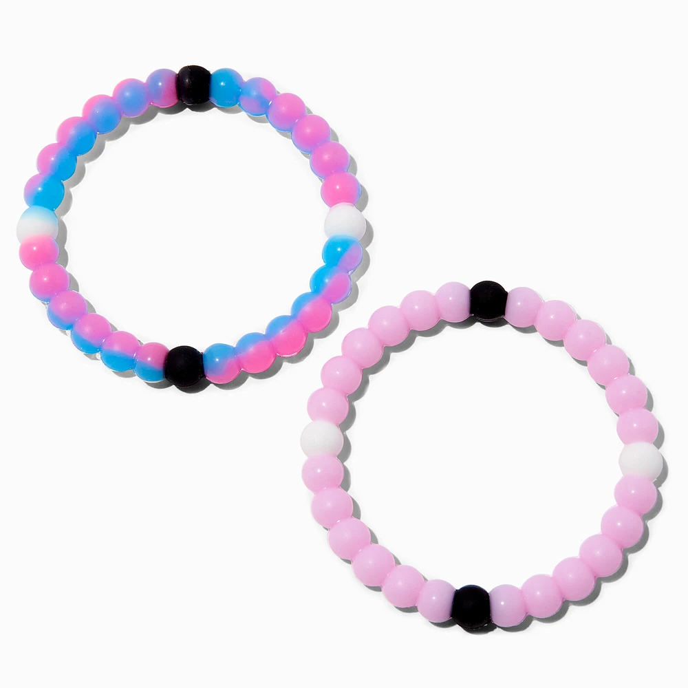 Glow In The Dark Fortune Stretch Bracelets - 2 Pack