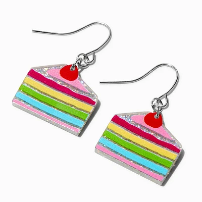 Rainbow Layer Cake 1" Drop Earrings