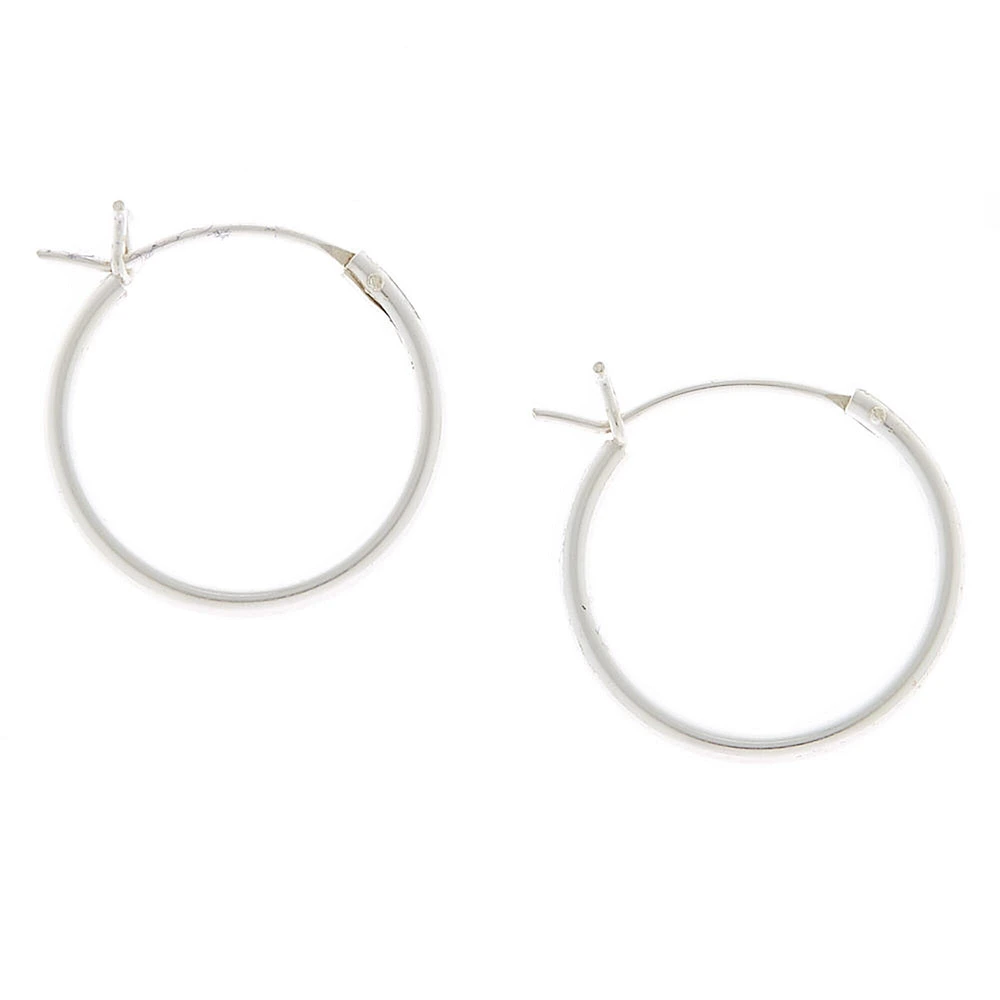 C LUXE by Claire's Sterling Silver 16MM Classic Hoop Earrings