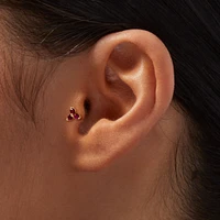 Gold-tone Stainless Steel Fuchsia 18G Threadless Tragus Earring - 3 Pack