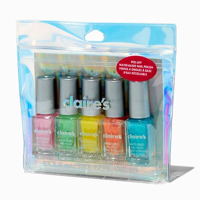 Neon Rainbow Scented Peel Off Nail Polish Set - 5 Pack