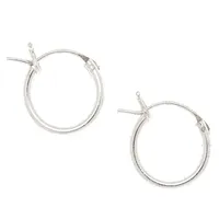 Sterling Silver 10MM Hinge Hoop Earrings