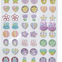 Claire's Club Pastel Bloom Stick On Earrings - 30 Pack