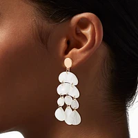 Pearlized Abstract Chandelier Drop Earrings