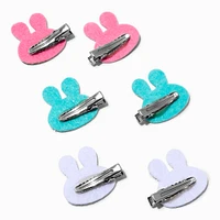 Claire's Club Bunny Head Hair Clips - 6 Pack