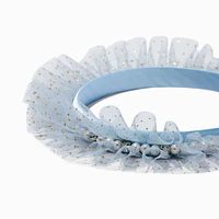 Glittery Light Blue Tulle Headband