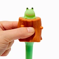 Frog in a Log Novelty Squeeze Pen