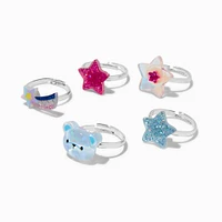 Claire's Club Starry Box Rings - 5 Pack