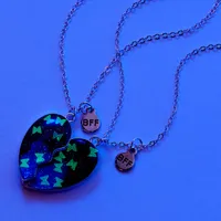 Claire's Best Friends Love Hearts Charm Bracelets - 2 Pack, Blue, Women's