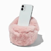 Furry Pink Armchair Phone Holder