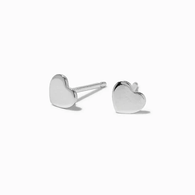 C LUXE by Claire's Sterling Silver Heart Stud Earrings