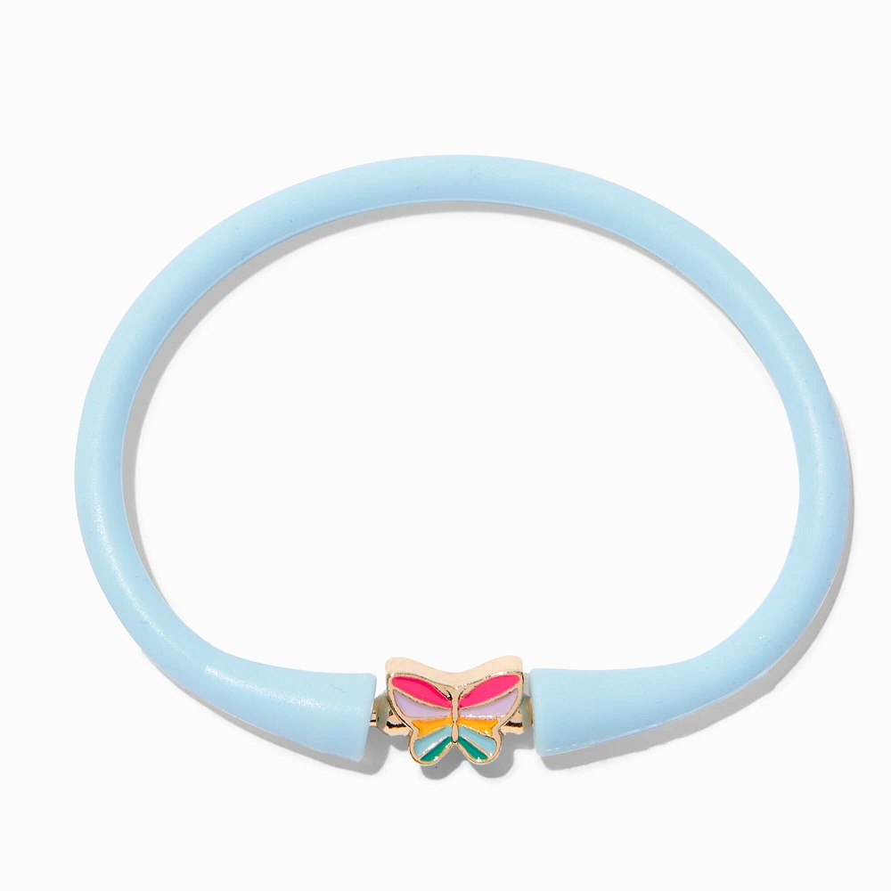 Pastel Blue Butterfly Silicone Bracelet