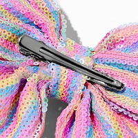 Claire's Club Pastel Sequin Bow Barrette Hair Clip