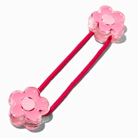 Claire's Club Bright Flower Knocker Bead Hair Ties - 6 Pack