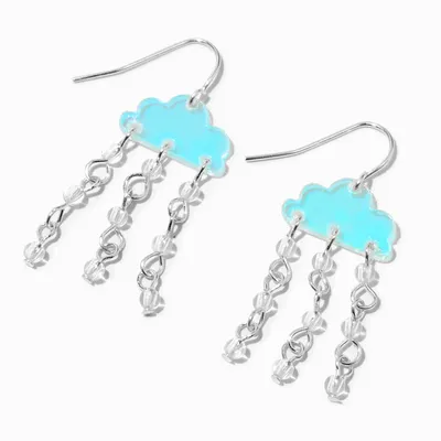 Blue Rain Cloud 1.5" Drop Earrings