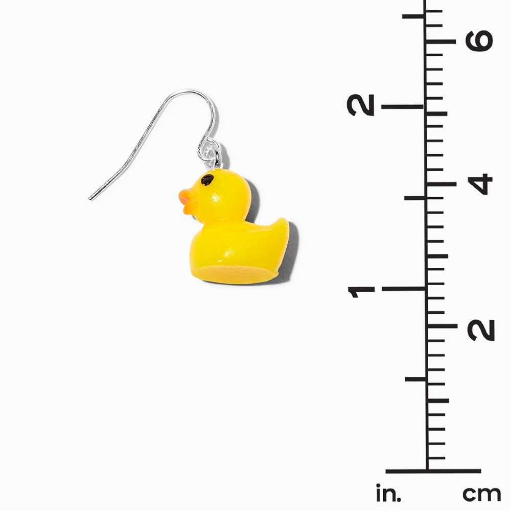 Yellow Rubber Ducky Drop Earrings