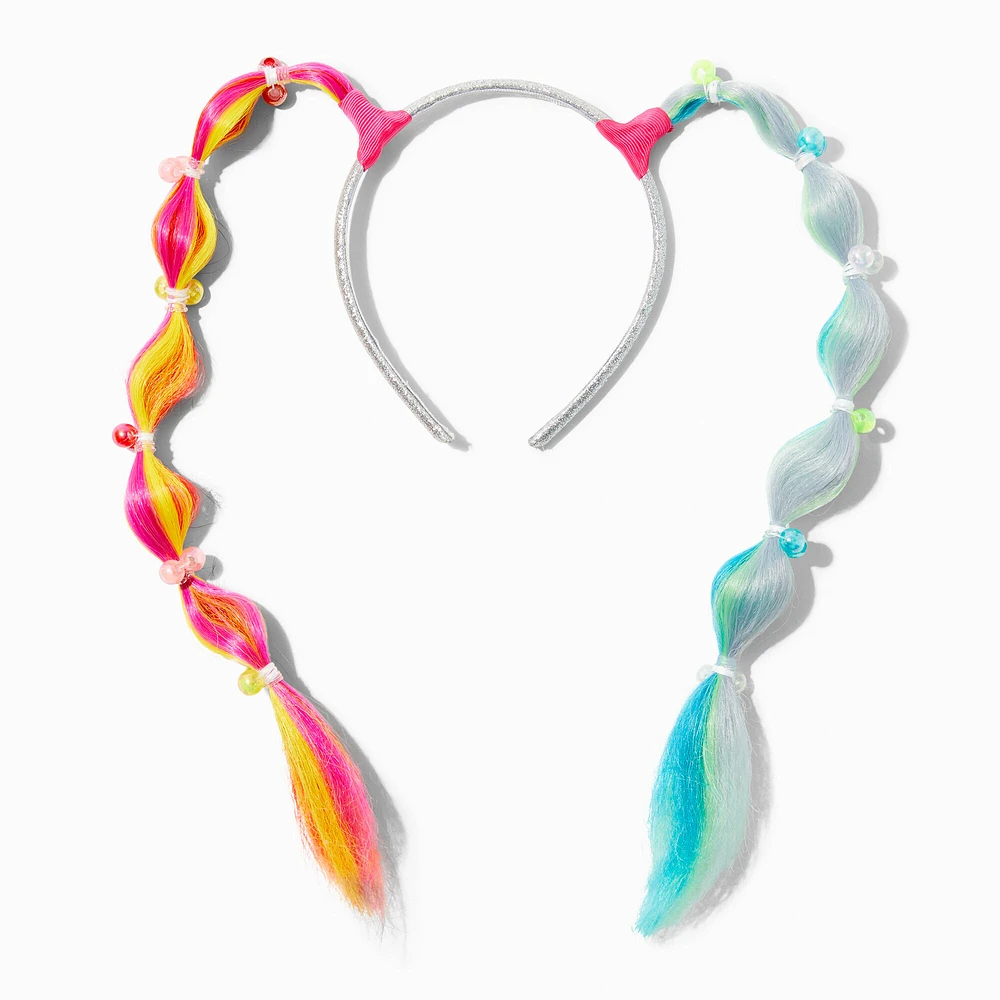 Claire's Club Bubble Braid Faux Hair Headband