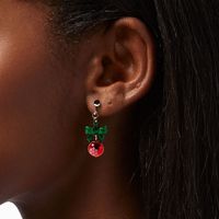 Christmas 0.5" Bells Clip-On Drop Earrings