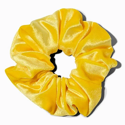Medium Flat Velvet Hair Scrunchie - Sunny Yellow