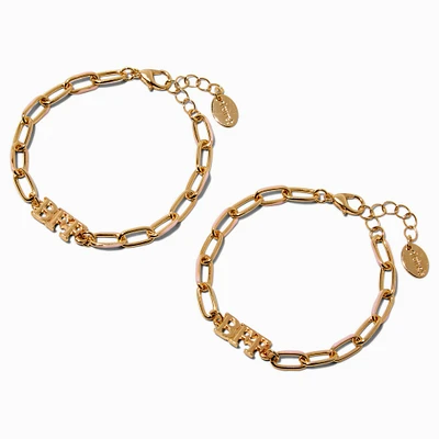 Best Friends Gold-tone Chain Bracelets - 2 Pack