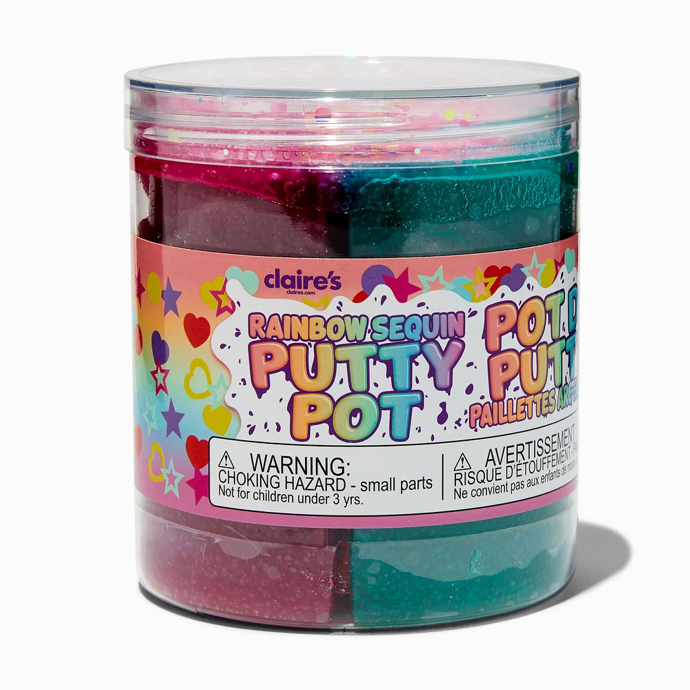 Rainbow Sequin Claire's Exclusive Putty Pot