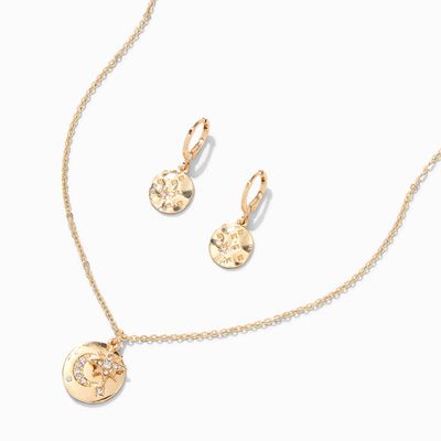 Gold Celestial Disc Jewelry Set - 2 Pack