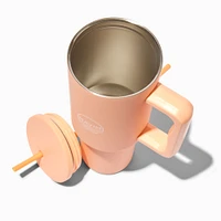 Peach Stainless Steel Handled Tumbler