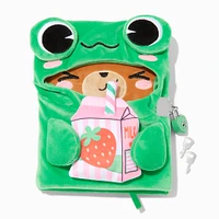 Frog Costume Strawberry Milk Bear Plush Lock Diary