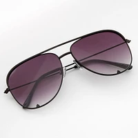 Faded Black Aviator Sunglasses