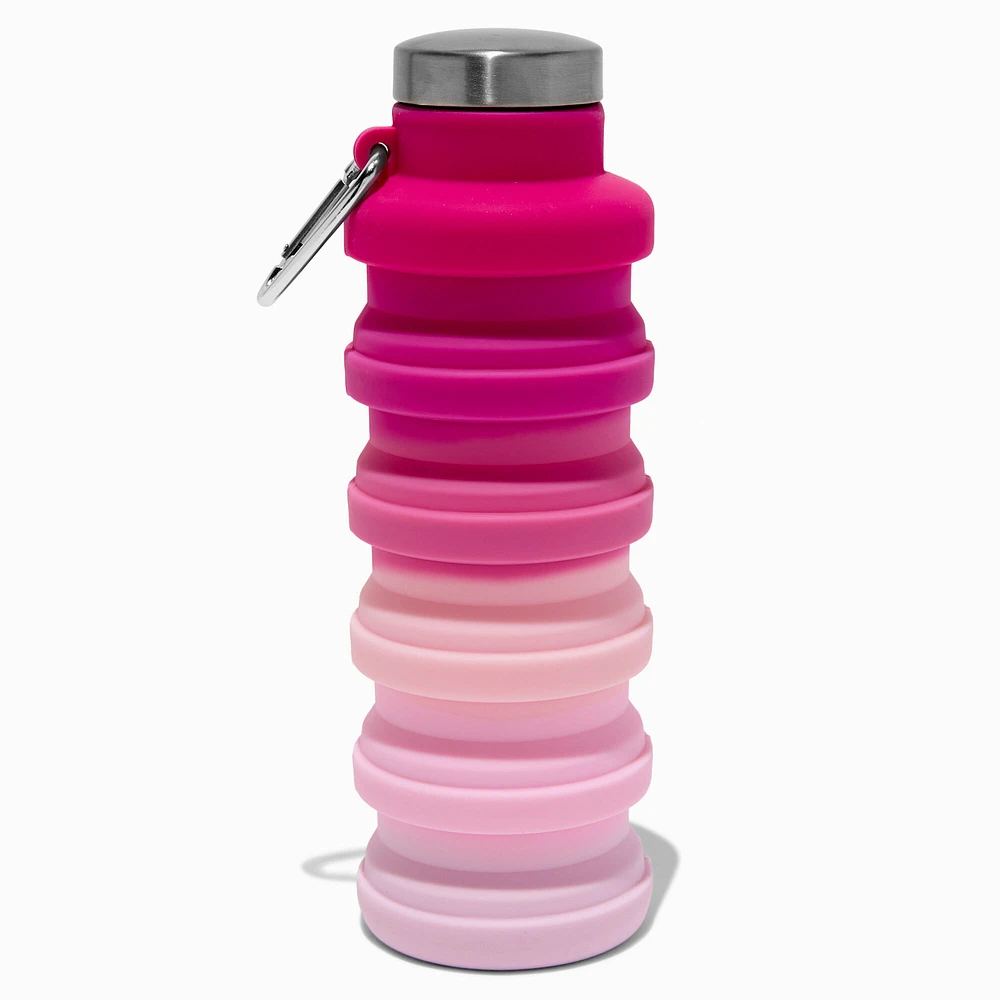 Collapsible Pink Ombré Water Bottle