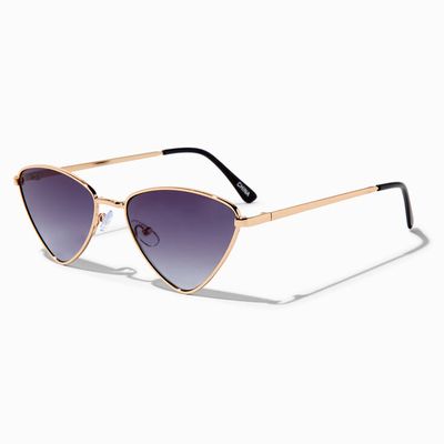 Gold Triangular Frame Sunglasses