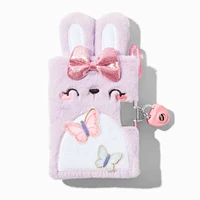 Claire's Club Butterfly Bunny Plush Mini Lock Diary