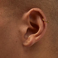 Gold-tone Titanium Cubic Zirconia 18G Threadless Cartilage Earrings - 3 Pack