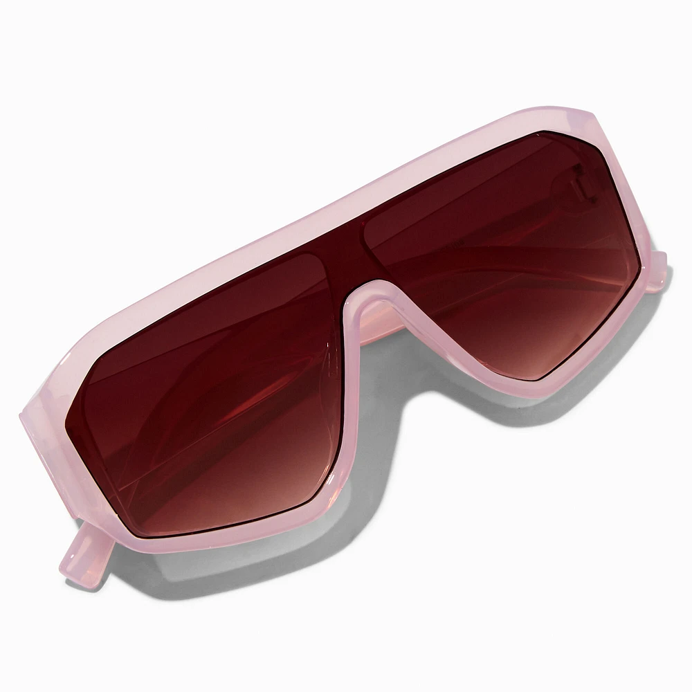 Light Pink Shield Sunglasses