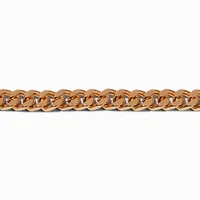 Gold-tone Flat Curb Chain Bracelet
