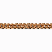 Gold-tone Flat Curb Chain Bracelet