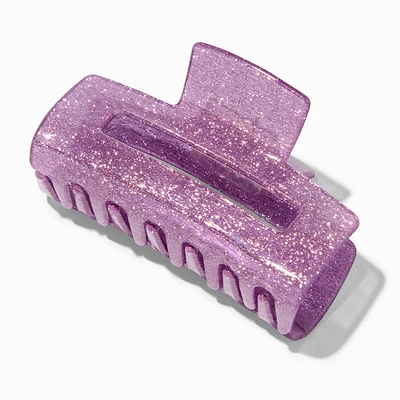 Purple Glitter Medium Hair Claw