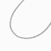 Silver-tone Stainless Steel 3MM Rope Chain Necklace