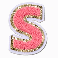 Pink S Initial Stick-On Patch