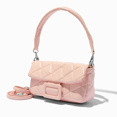 Quilted Pink Puffy Shoulder Bag