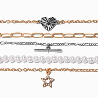 Mean Girls™ x Claire's Mixed Metal Plated Bracelet Set - 5 Pack