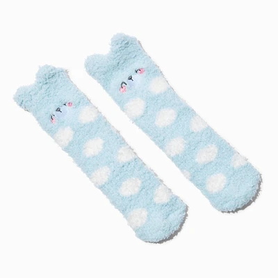 Claire's Club Blue Bear Cozy Socks