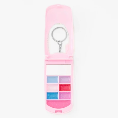 Pink Heart Bling Flip Phone Lip Gloss Set