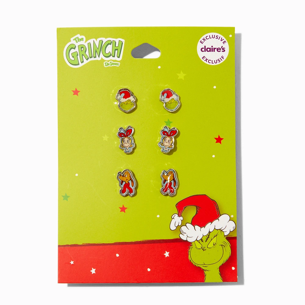 Dr. Seuss™ The Grinch Claire's Exclusive Stud Earrings - 3 Pack