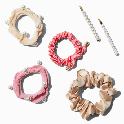 Pearl Brights Scrunchie & Hair Pin Set - 6 Pack