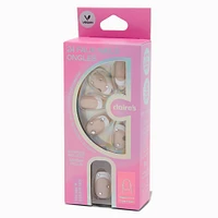 French Tip Bling Medium Oval Vegan Faux Nail Set - 24 Pack