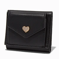 Heart Black Trifold Wallet