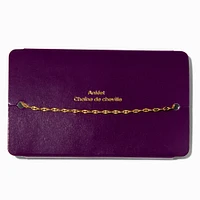 C LUXE by Claire's 18k Yellow Gold Plated Dainty Twisted Chain Anklet