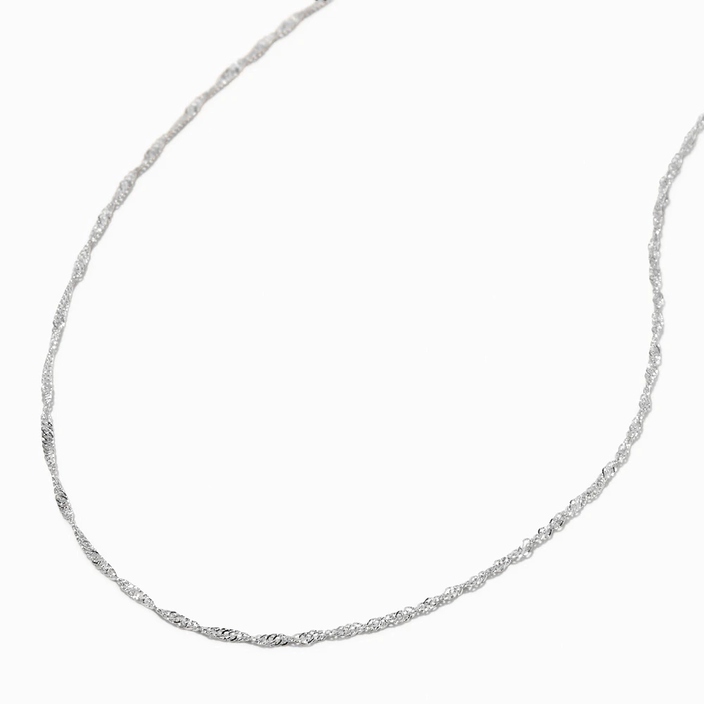 Silver Delicate Twisted Necklace