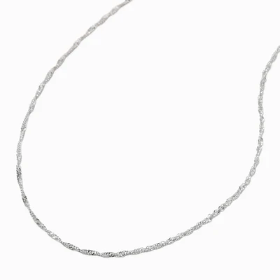 Silver Delicate Twisted Necklace